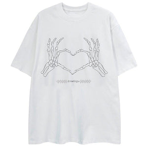 1984 Oversize T-shirt Heart Skeleton 1984