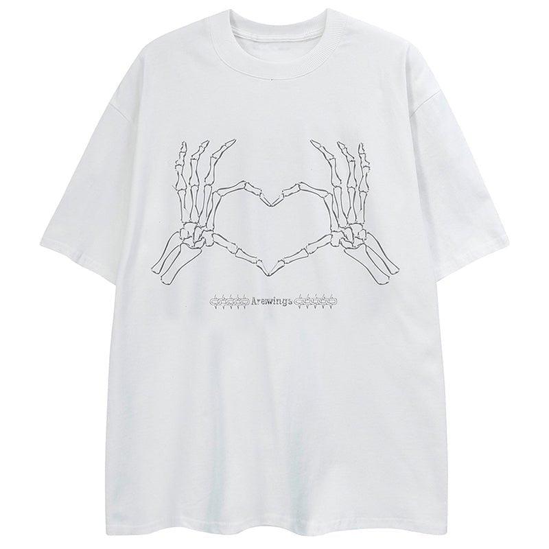 1984 Oversize T-shirt Heart Skeleton 1984