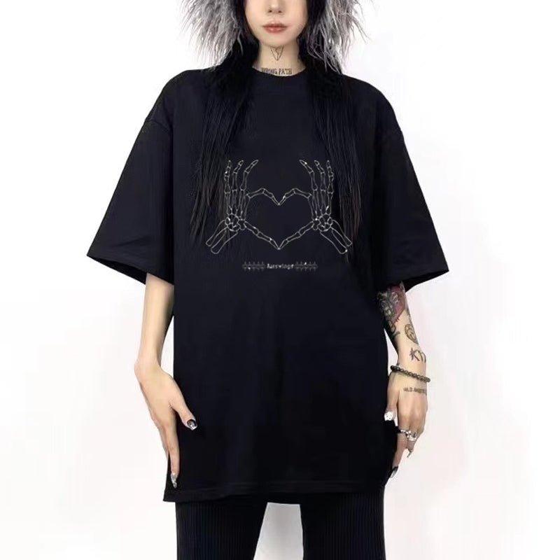 1984 Oversize T-shirt Heart Skeleton 1984