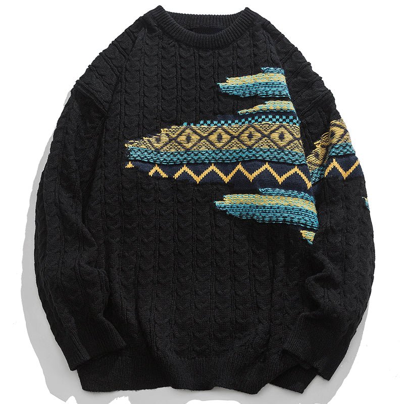 1984 Patchwork Knit Sweater Bohemia Jacquard 1984