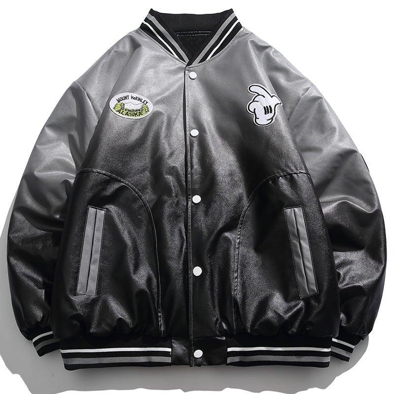 1984 PU Leather Winter Jacket Color Gradient 1984