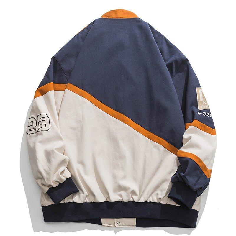 1984 Racing Jacket Color Block Embroidery Letter 1984