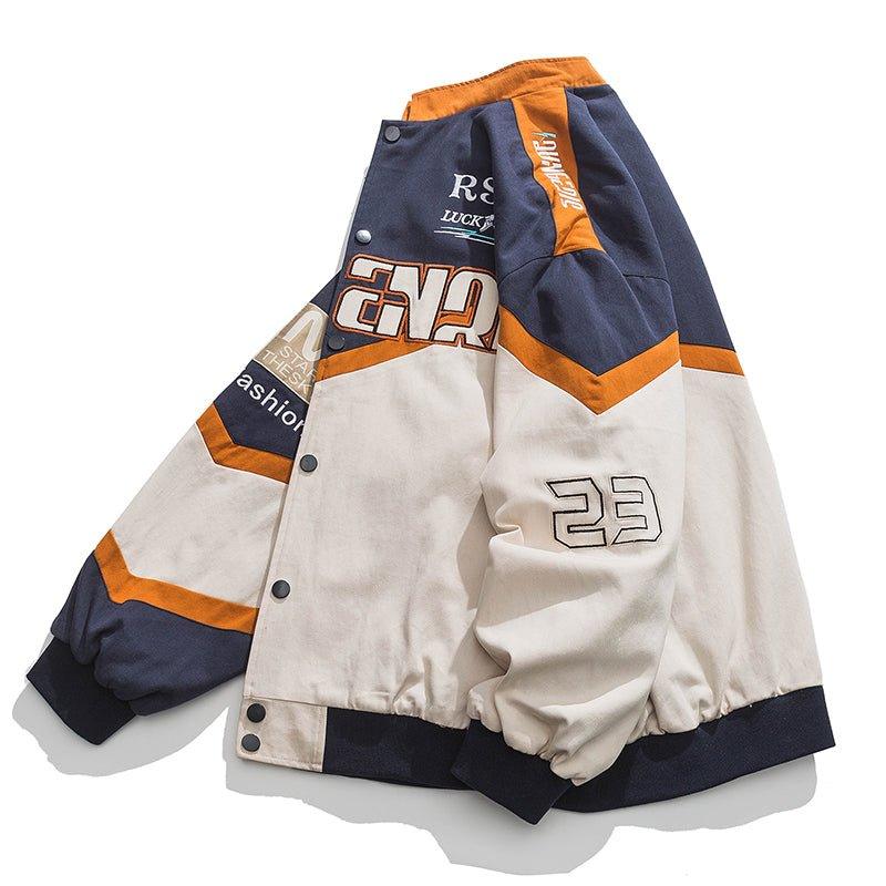 1984 Racing Jacket Color Block Embroidery Letter 1984