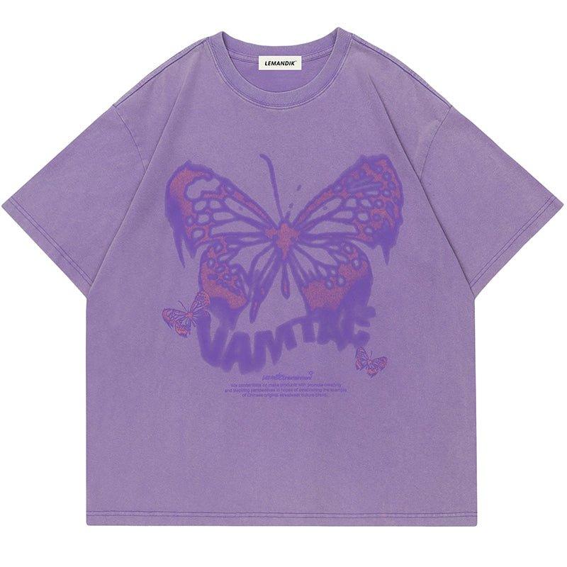 1984 Retro Washed T-shirt Butterfly 1984