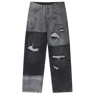 1984 Ripped Jeans Color Block 1984