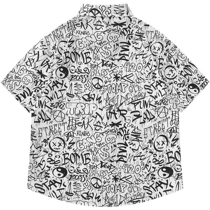 1984 Streetwear Shirt Graffiti Print TEKU