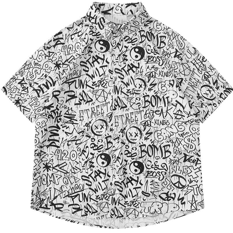 1984 Streetwear Shirt Graffiti Print TEKU