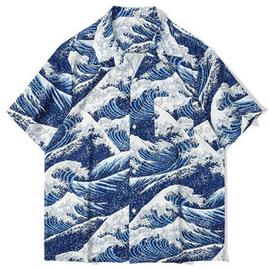 1984 Summer Aloha Shirt Sea Waves 1984