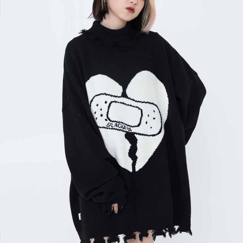 1984 Turtleneck Sweater Heart Paperclip MADE EXTREME