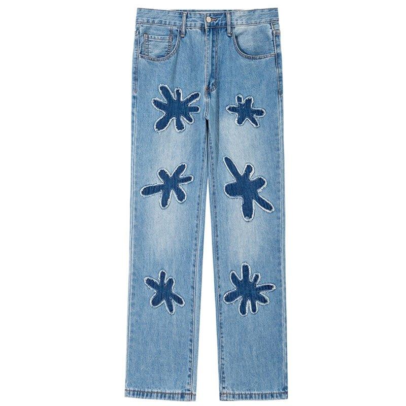1984 Vintage Denim Jeans Flowers Patch 1984